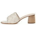 thumbnail image 2 of Journee Signature Womens Genuine Leather Kellee Slip On Stacked Heel Open Square Toe Sandals, 2 of 8