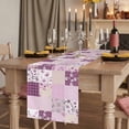 thumbnail image 2 of Table Runners 70 Inches Long Dress Scarves, Boho Purple Flowers Farmhouse Coffee/Dining/Kitchen Table Decor, Holiday Table Runner, Spring Floral Botanical Patchwork Vintage 13x70 Inch, 2 of 9