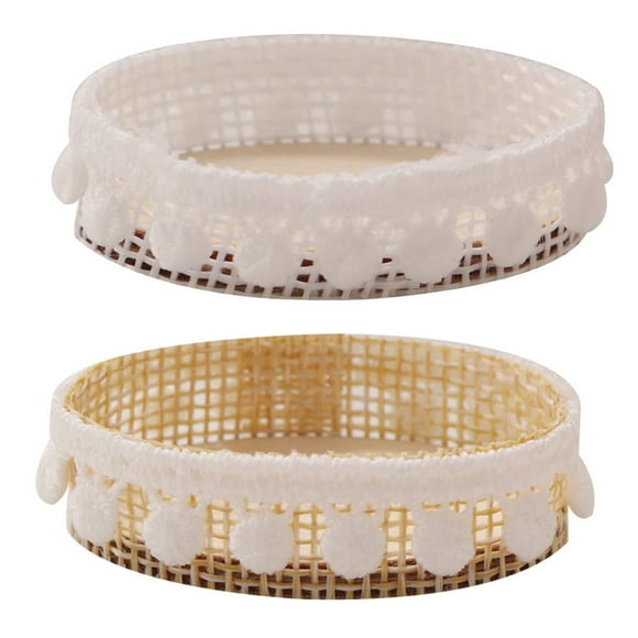 2pcs Mini Baskets Miniature Baskets Decors Doll House Storage Baskets for Kids
