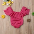 thumbnail image 3 of Sweet Newborn Baby Girl Cotton Princess Ruffle Off Shoulder Romper Clothes 0-12Months, 3 of 5