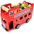 thumbnail image 1 of Brybelly TVEH-009a Double-Decker Tour Bus Wooden Wheels, 1 of 5