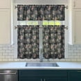 thumbnail image 3 of Countryside Floral Curtains 36 Inch - 3 Panel Rustic Farmhouse Set with Vintage Botanical Print, Boho Chic Rod Pocket Design for Kitchen Windows, 3 of 6