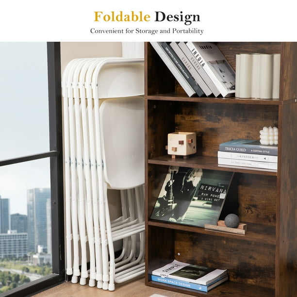 CONCETTA Plastic Folding Chair Set of 6, 330LB Load Capacity Lightweight for Indoor/Outdoor, White CONCETTA Plastic Folding Chair Set of 6, 330LB Load Capacity Lightweight for Indoor/Outdoor, White - Image 6