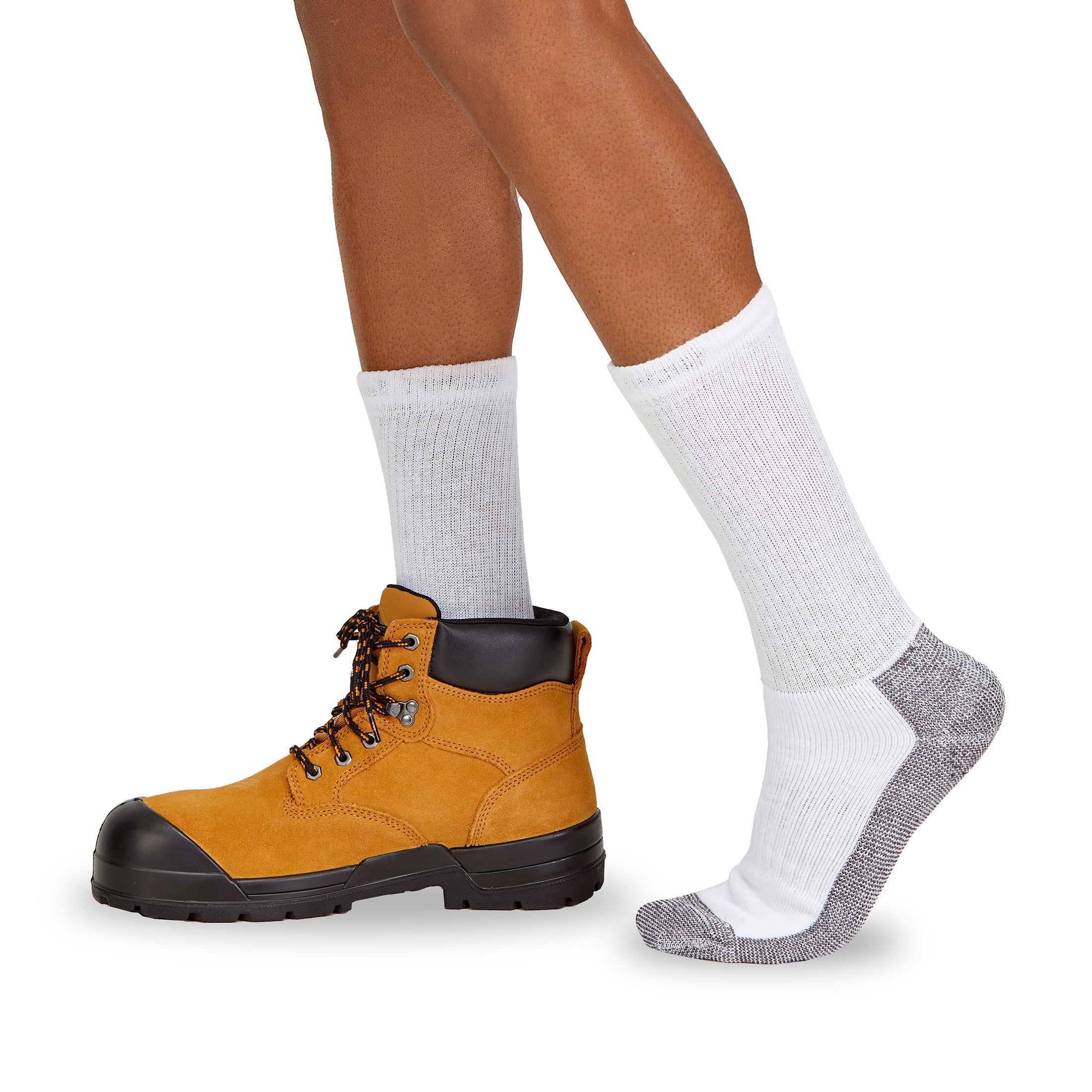 Fruit of the Loom Work Gear Men's Socks, Sizes 6-12, 6-Pack