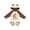 Natural & Brown w Ears, variant on Meme Loves Me Grandchild Fox Boys or Girls Long Sleeve Baby Bodysuit