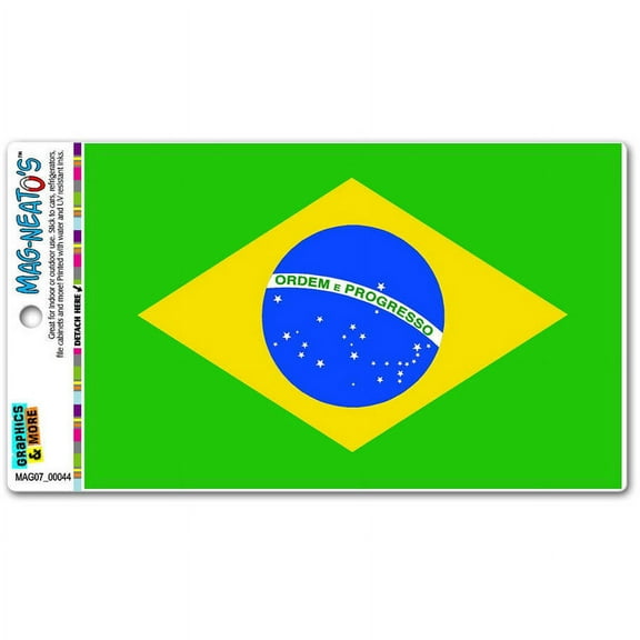 Brazil Flag Automotive Car Refrigerator Locker Vinyl Magnet