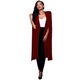 thumbnail image 4 of Capa larga de las mujeres Capa chaqueta del chaleco Chaqueta de punto de división Irfora Borgoña/XL, 4 of 7