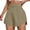 A-Khaki88, variant on Women's Yoga Shorts Wide-Leg Elastic Waistband Summer Trousers Solid Color Minimalist Athletic Running Bottoms