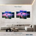 thumbnail image 4 of Elephant Stock Pink Lake Tahoe Wall Art - Horizontal Multi Panel Canvas - Living Room Wall Decor - Nature Multi Panel - Black And Pink Decor - 75" x 48", 4 of 8