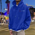 thumbnail image 3 of MHFRRA Sudadera con Capucha con Estampado de Letras para Un Uso Diario Cómodo, Ideal para Salidas Informales y Capas Elegantes Azul, 3 of 5