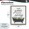 thumbnail image 3 of Wash Worries Away Herbs Brown Framed Floater Canvas Wall Art, design by Lettered and Lined, 3 of 10