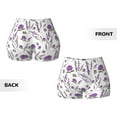 thumbnail image 5 of Kdxio Lavender Flowers Print Workout Shorts for Women Seamless Soft Smooth Gym Yoga Scrunch Active Shorts, 5 of 9