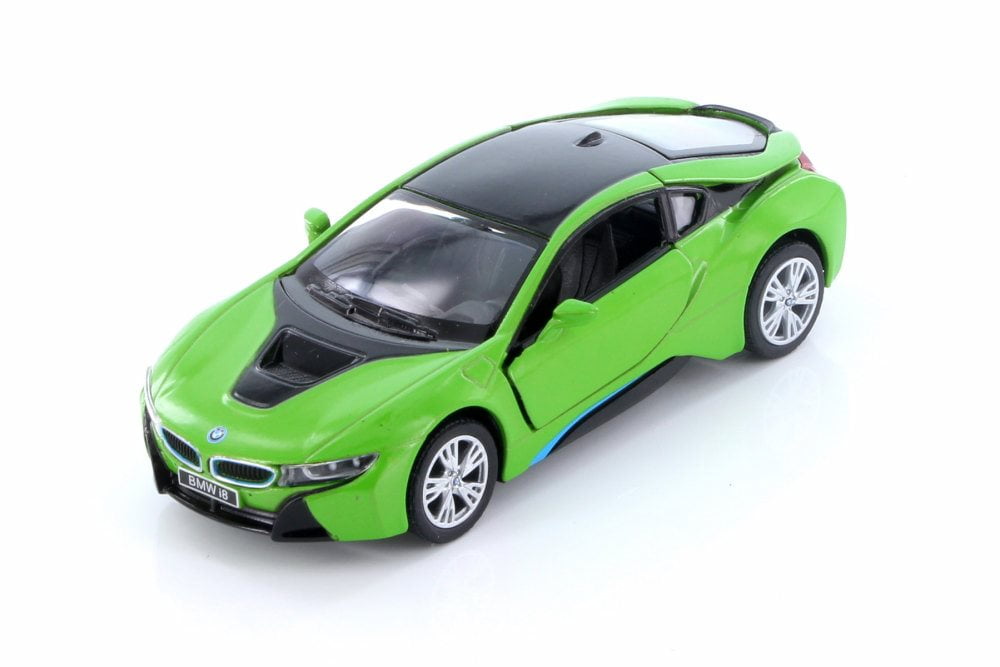 Kinsmart BMW I8 (Blue) 1:36 Pull-Back Diecast Car with Openable Doors