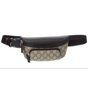 Gucci GG Supreme Canvas Belt Bag Beige Black Waist Bag New