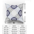 thumbnail image 6 of Navy Blue Boho Throw Pillow Covers 16x16 Inch Pack of 2 Blue and Gray Floral Pillow Covers Farmhouse Bohemian Flower Outdoor Pillowcase Cotton Square Cushion Cover for Bedroom Sofa Couch Home Decor, 6 of 6