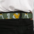 thumbnail image 4 of Nickelodeon Belt, Seatbelt Buckle Belt, SpongeBob Handsome Squidward Pose Checker Black Green, 30 to 44 Inches, 4 of 9