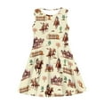 thumbnail image 3 of FOR U DESIGNS Horse Farm Girls Sleeveless Dress Casual A-Line Skater Dress for Kids 7-8 Years Old Spring Summer Round Neck Swing Dress Toddler Tank Sundress, 3 of 6