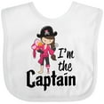 thumbnail image 3 of Inktastic I'm the Captain Pirate Girl Girls Baby Bib, 3 of 4