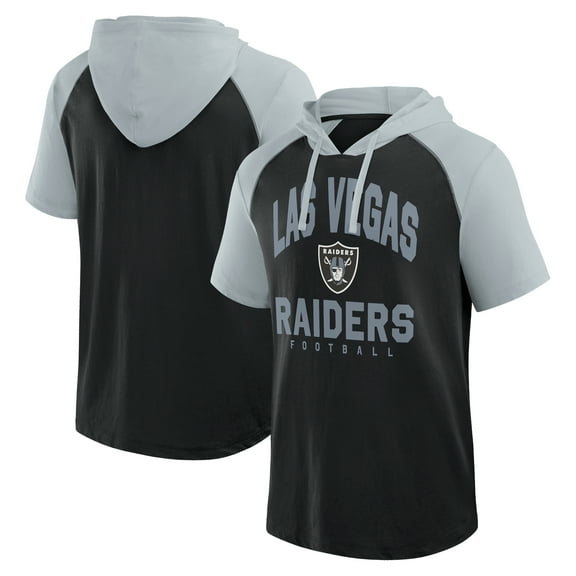 Men's Logo Athletic Black Las Vegas Raiders Prime Hoodie T-Shirt