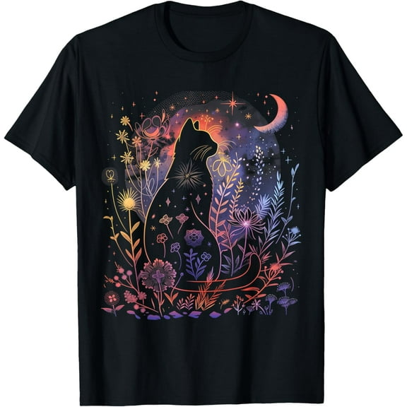 Sam Soft Black Cat Costume Mystical Cat Lover Womens Girls T-Shirt