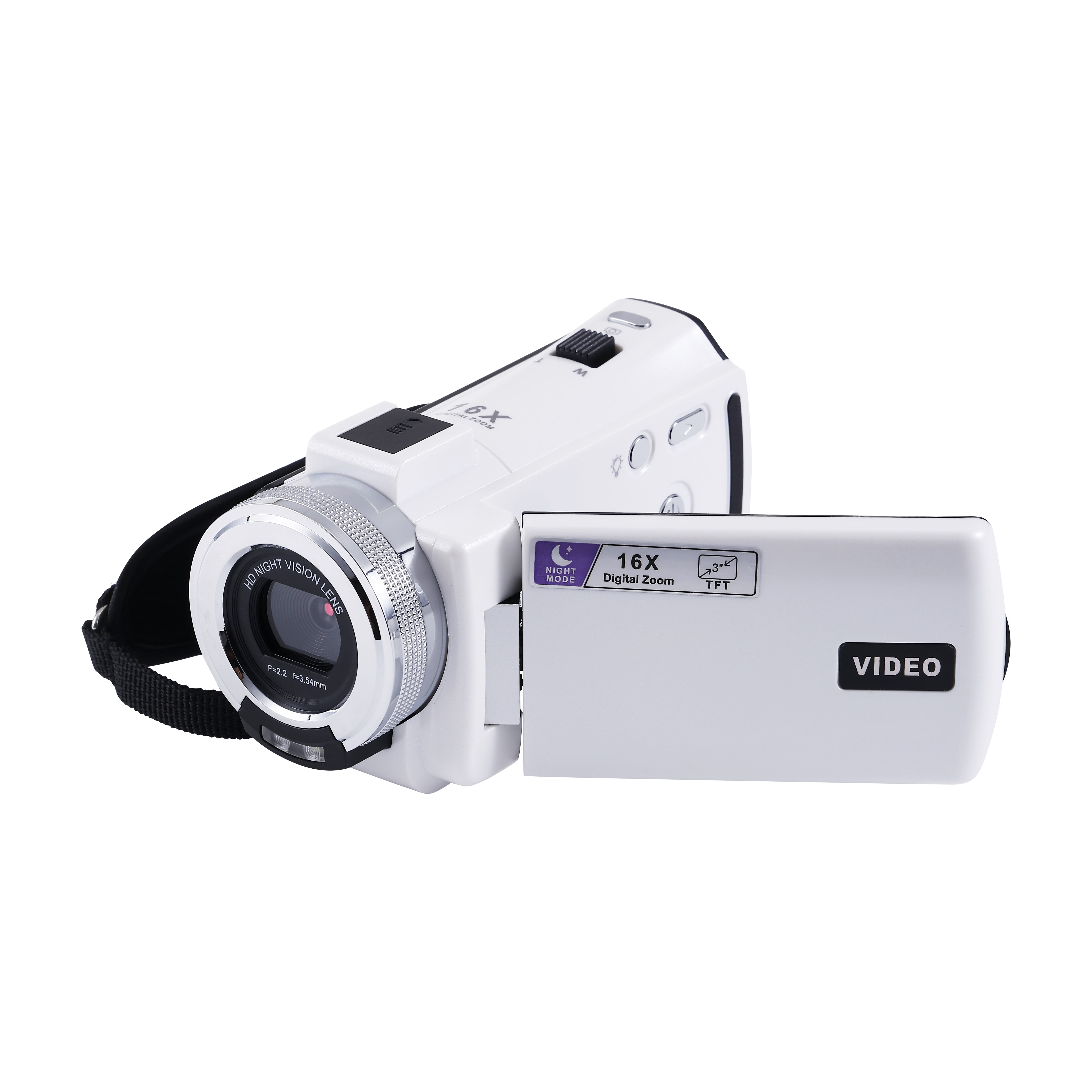 Vivitar PopCam America 250 Digital Camcorder – USA Celebration Edition, White 48MP, Full HD 1080P Video, 3" Flip Screen, 16X Digital Zoom Camcorder with Built-in Mic for Vlogging & Travel