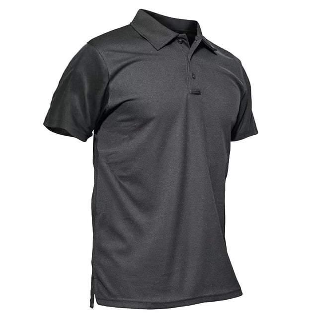 pstuiky Camisas de vestir de manga corta para hombre, Blusa informal de manga corta con botones y cuello vuelto para hombre, color liso ropa de hombre xl