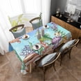 thumbnail image 2 of Watercolor Flowers Leaves Vintage Round Table Cloth Waterproof Wedding Holiday Tablecloth Coffee Table Decor Table Cover, 2 of 6