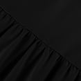 thumbnail image 7 of Women's 2024 Fall Long Sleeve Pullover Dress - Crewneck Rib Knit Patchwork Sweatshirt Mini Dress, 7 of 7