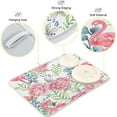 thumbnail image 4 of FREEAMG Pink Flamingo Flowers Dish Drying Mat Microfiber Drying Pad for Kitchen Counter Absorbent Mat Drying Pad Sink Mat 18 x 24 Inch, 4 of 7