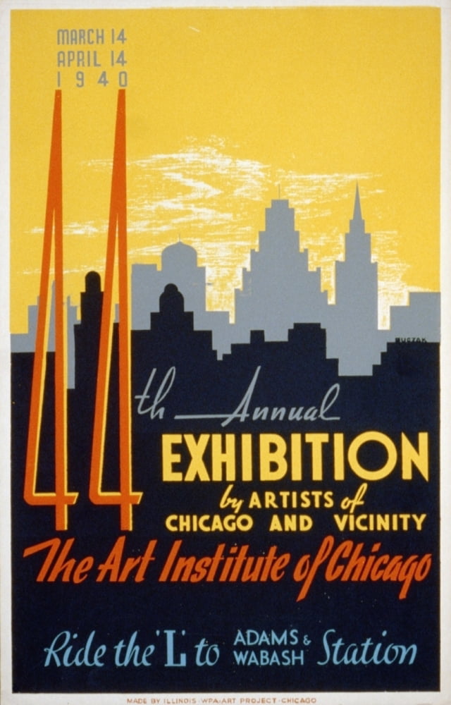 Summer in Chicago WPA-Inspired Print