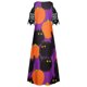 thumbnail image 5 of Vestidos Para Mujer Maxi Vestido Moda Verano Estampado Casual Cuello Pico Encaje Cosplay Manga Corta Vestido Largo Odeerbi ODB148391, 5 of 5