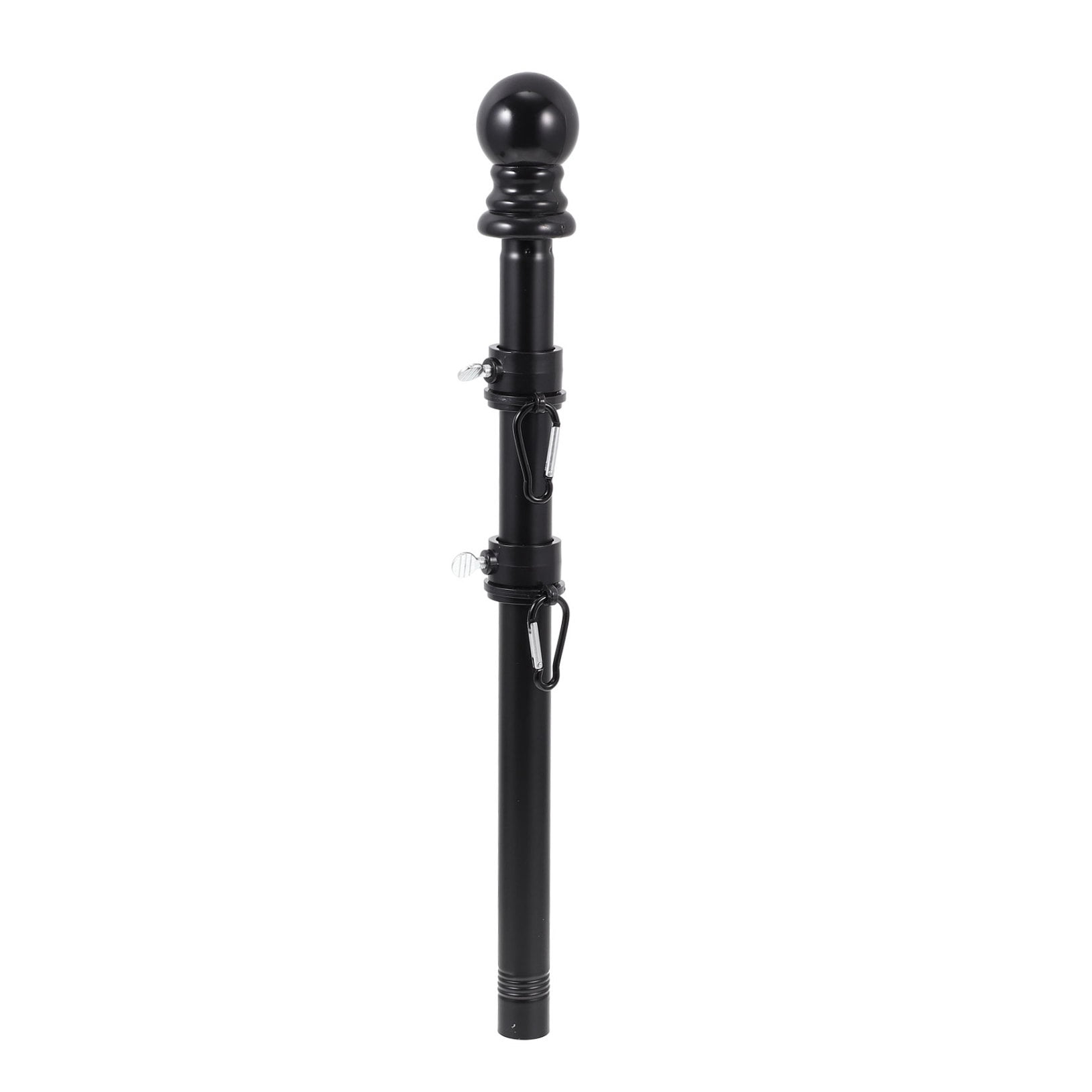 KHBUAB Outdoor Flag Pole Anti Winding Flagpole Stainless Steel Black 1 Set