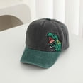 thumbnail image 2 of Boys Girls Baseball Hat Breathable and Soft Workout Cap Youth Flat Brim Washed Low Profile Cap Sports Hat for Kids Plus Size Black One Size, 2 of 5
