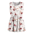 thumbnail image 2 of Craaazy Women's Casual Summer Floral Print Sleeveless Round Neck Pleated Tank Shirt Loose Fit Comfy Flowy Tops, 2 of 6