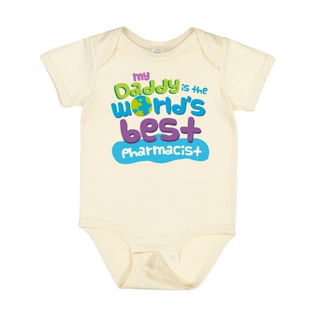 

Inktastic My Daddy is the World’s Best Pharmacist Gift Baby Boy or Baby Girl Bodysuit
