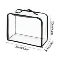 Clear Storage Bags with Zipper, Large Moving Bags Heavy Duty Extra Large, Plastic Storage Totes for Clothes, College dorm Packing Bag with Strong Handles （B）