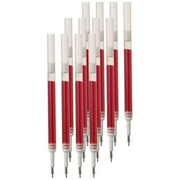 Pentel Refill Ink for EnerGel 0.7mm Needle Tip Liquid Gel Pen, Pack of 12, Red Ink (LRN7-B-12)
