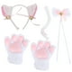 thumbnail image 5 of 1 juego de diadema con orejas de gato, cola, pata, pajarita, disfraz de gato para cosplay para mujer y niña, 5 of 6