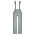 thumbnail image 4 of Frostluinai Women Office Jumpsuit Dress Pant Business Casual Suspenders Straight Leg Suit Pants Solid Baggy Chino Overall with Pocket, 4 of 9
