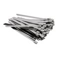 thumbnail image 2 of 100 Pieces Zip Ties Metal Cable Fasteners Stainless Steel Heat Resistant Bundle for Home Workshop Machinery Outdoor, 2 of 9