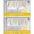 thumbnail image 6 of Cream Abstract Art Tie Up Valances Curtain, Adjustable Kitchen Geometric Greek Key Country Farm Valances for Windows Decor, Rod Pocket Short Curtains Set for Bedroom/Bathroom, 60"x18", 6 of 8
