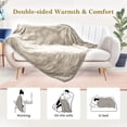 thumbnail image 5 of Lukasa Heated Blanket Electric Throw - Flannel / Sherpa Reversible Fast Heating Blanket with 3 Heating, 5 of 5