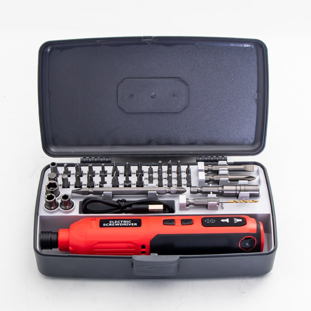 Compact USB Rechargeable Electric Cordless Screwdriver 3.6V 20Nm Adjustable Torque Home Improvement Repair Tool Set