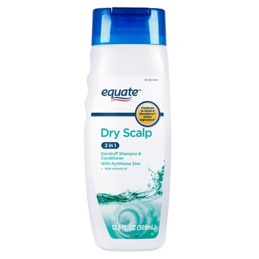Equate 2 in 1 Dry Scalp Dandruff Shampoo and Conditioner with Pyrithione Zinc and Almond Oil for Scalp and Hair Care, 12.5 fl oz