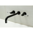 thumbnail image 4 of Kingston Brass KS8050DKL Kaiser Two-Handle 3-Hole Wall Mount Roman Tub Faucet in Matte Black, 4 of 7
