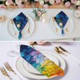 thumbnail image 3 of Cloth Napkins Set of 4 - 20x20 Inches, Colorful Oil Painting Washable Reusable Table Napkins, Brushstrokes Abstract Art Modern Soft & Absortbent Dining Napkin for Party Wedding Hotel Restaurant, 3 of 9
