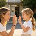 thumbnail image 5 of Parent Child Matching Heart Bracelets with Greeting Card, Blue Woven Wristband Set for First Day of School, 5 of 6
