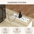 thumbnail image 4 of White Kitchen Island with Storage & Drop Leaf - Rolling Cart with Power Outlet & USB Ports - Perfect for Living Room, Dining & Kitchen Use - 47.6” x 26.8”, 4 of 7