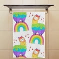 thumbnail image 4 of Soft Hand Towels 2 Packs Bath Towels Rainbow Llama Absorbent Washcloths Multipurpose for Bathroom Gym Hotel Spa, 4 of 6