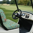 thumbnail image 4 of FUIALDOLG Golf Cart Seat Covers Universal Fit for Club Car Precedent Ordinary Seat Cushion, Cartoon Print Fashion Golf Cart Decorations Soft and Comfortable, Breathable & Easy to Clean, 4 of 8